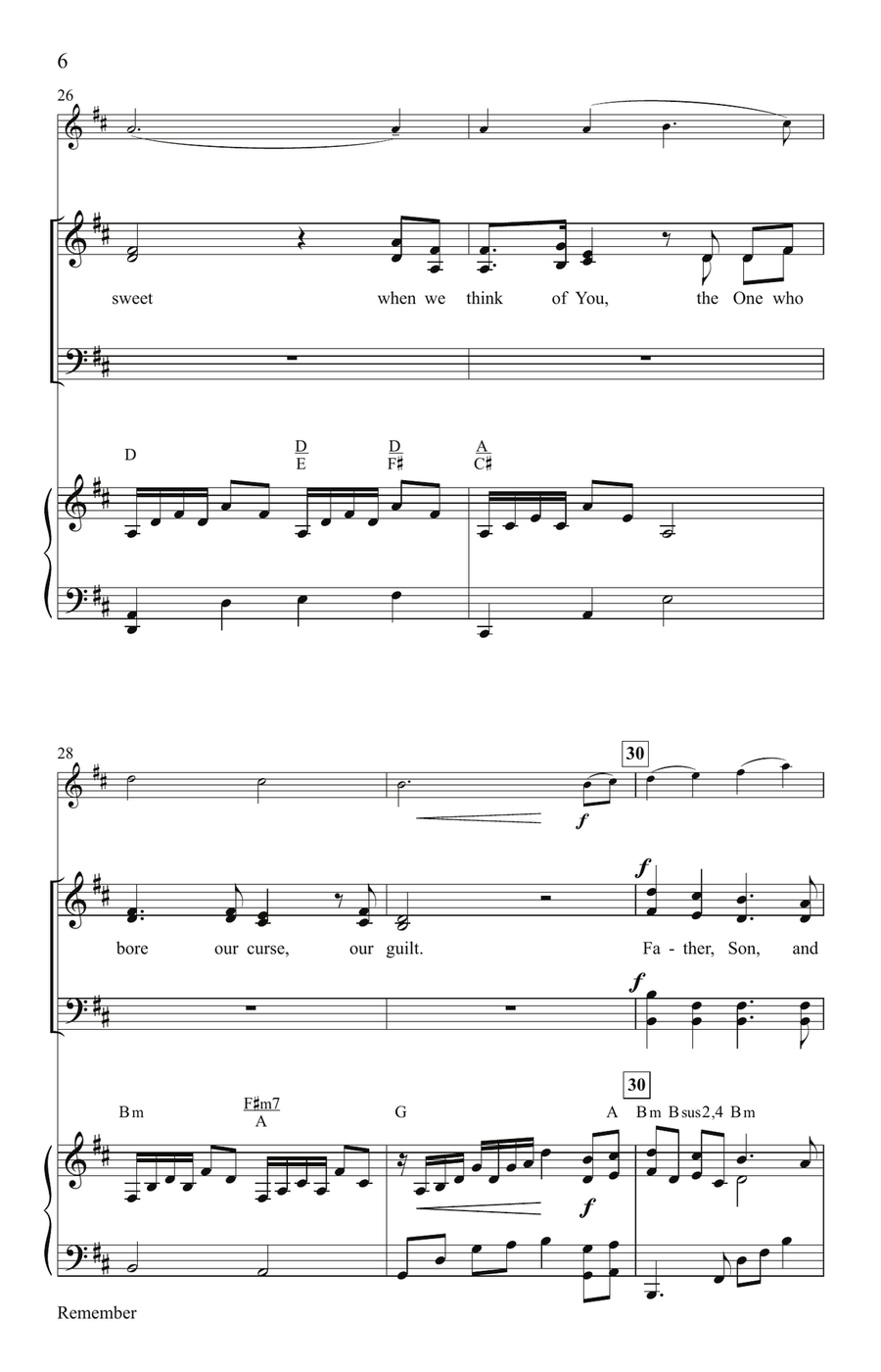 Remember (Digital) Remember (Digital) 4-Part scores gallery preview page 6