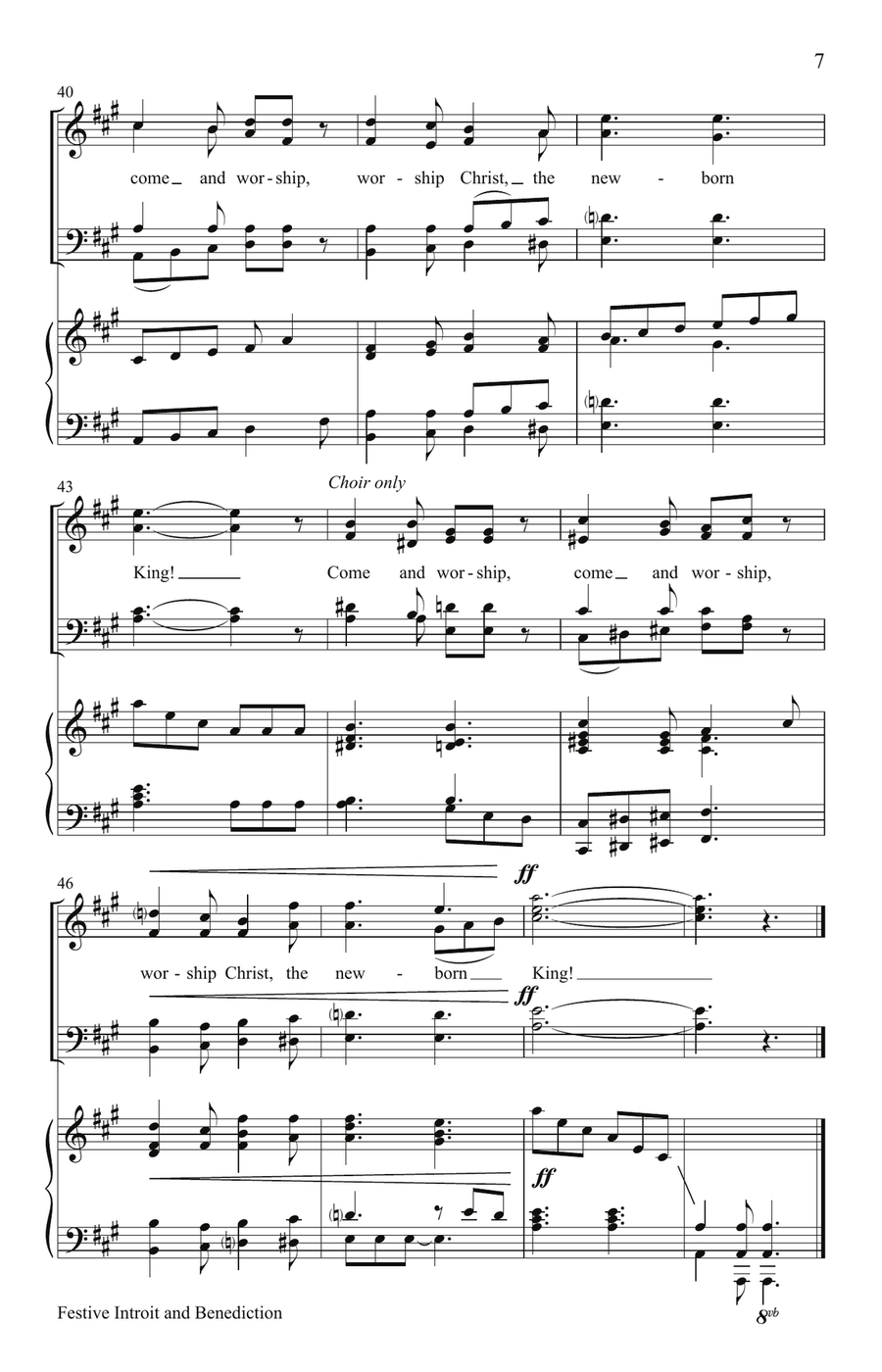 Festive Introit and Benediction (Digital) 4-Part scores gallery preview page 6
