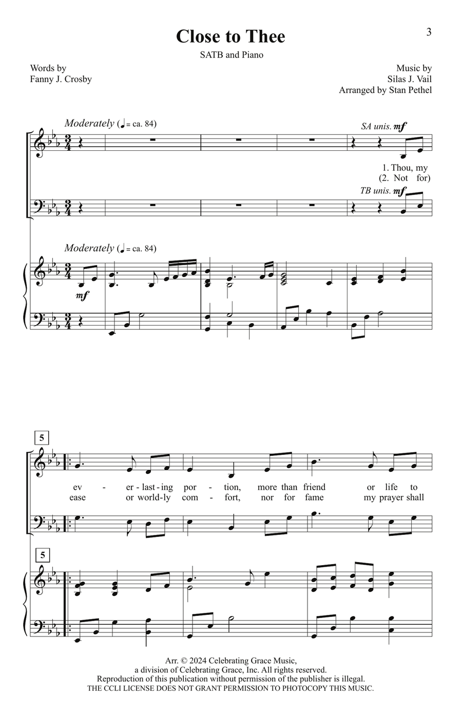 Close to Thee (Digital) Close to Thee (Digital) 4-Part scores gallery preview page 2