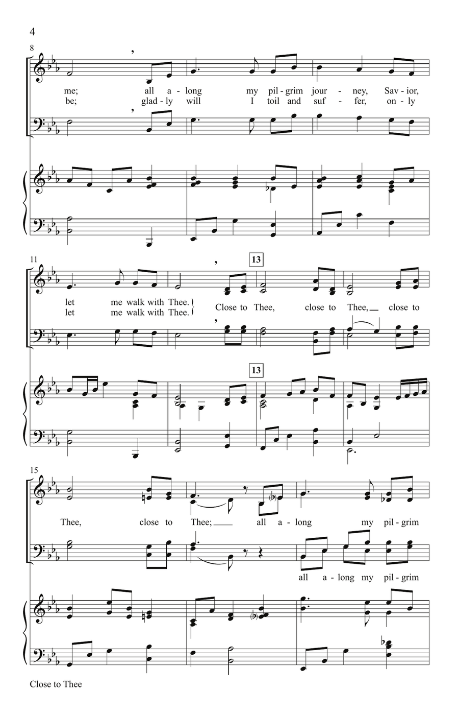 Close to Thee (Digital) Close to Thee (Digital) 4-Part scores gallery preview page 3