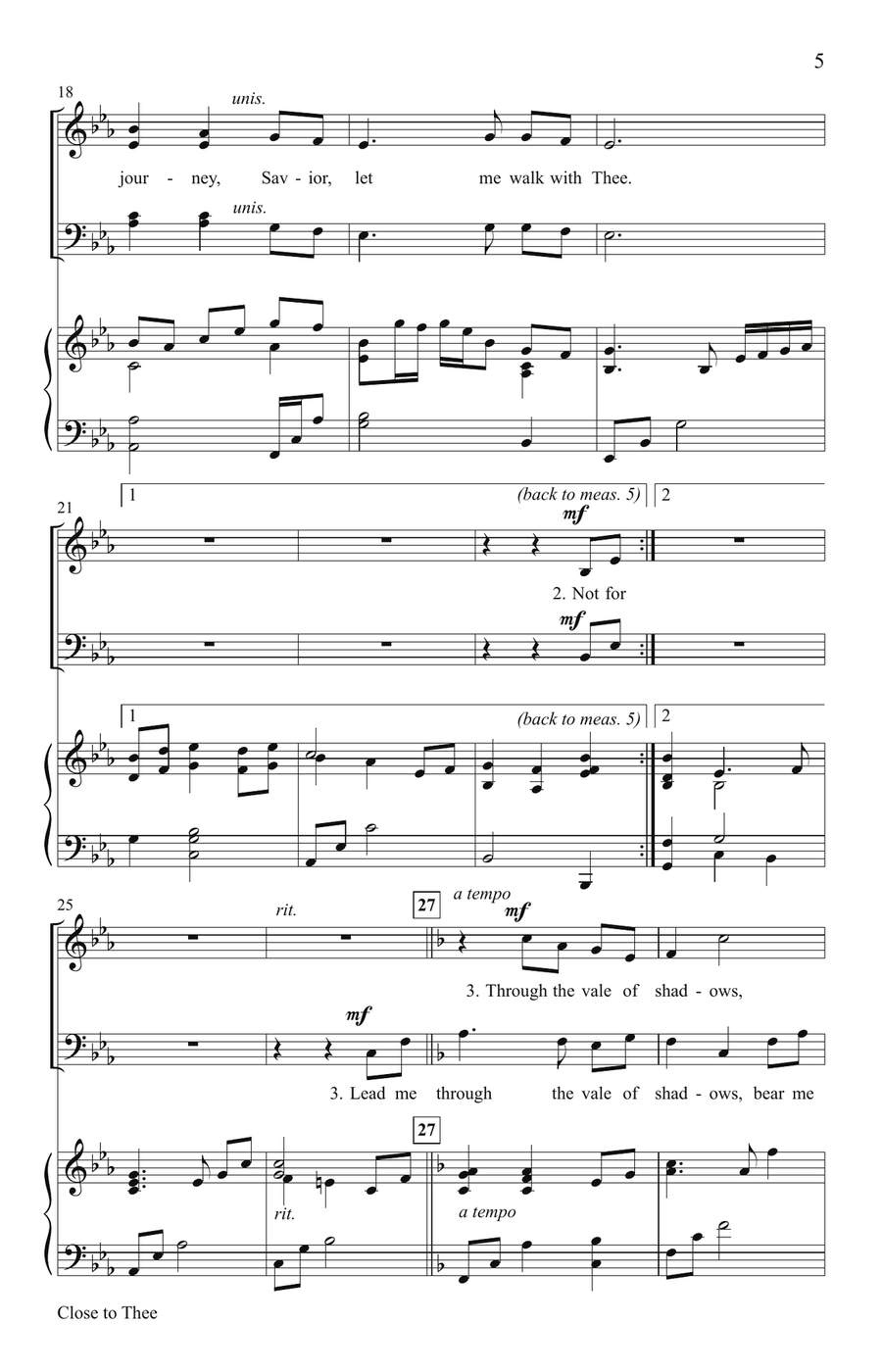 Close to Thee (Digital) Close to Thee (Digital) 4-Part scores gallery preview page 4