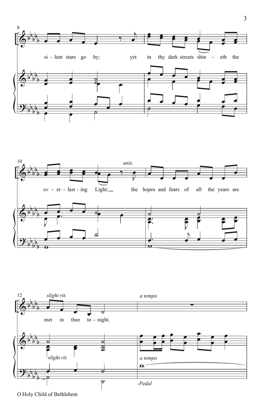 O Holy Child of Bethlehem (Digital) 4-Part scores gallery preview page 3