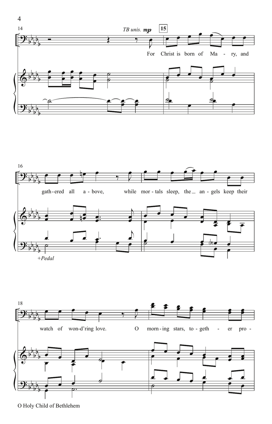 O Holy Child of Bethlehem (Digital) 4-Part scores gallery preview page 4