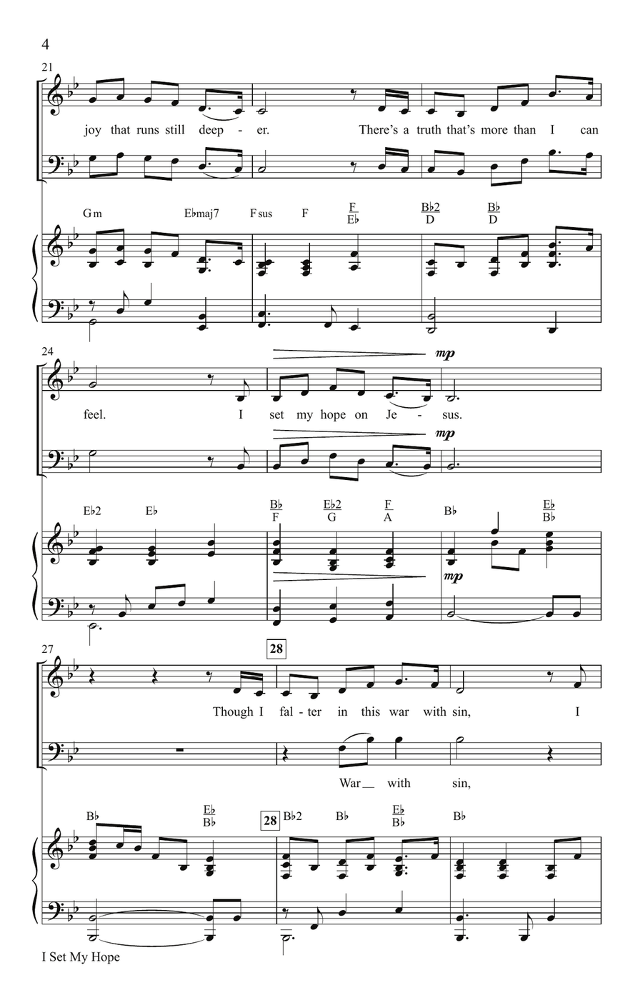 I Set My Hope (Digital) I Set My Hope (Digital) 4-Part scores gallery preview page 4