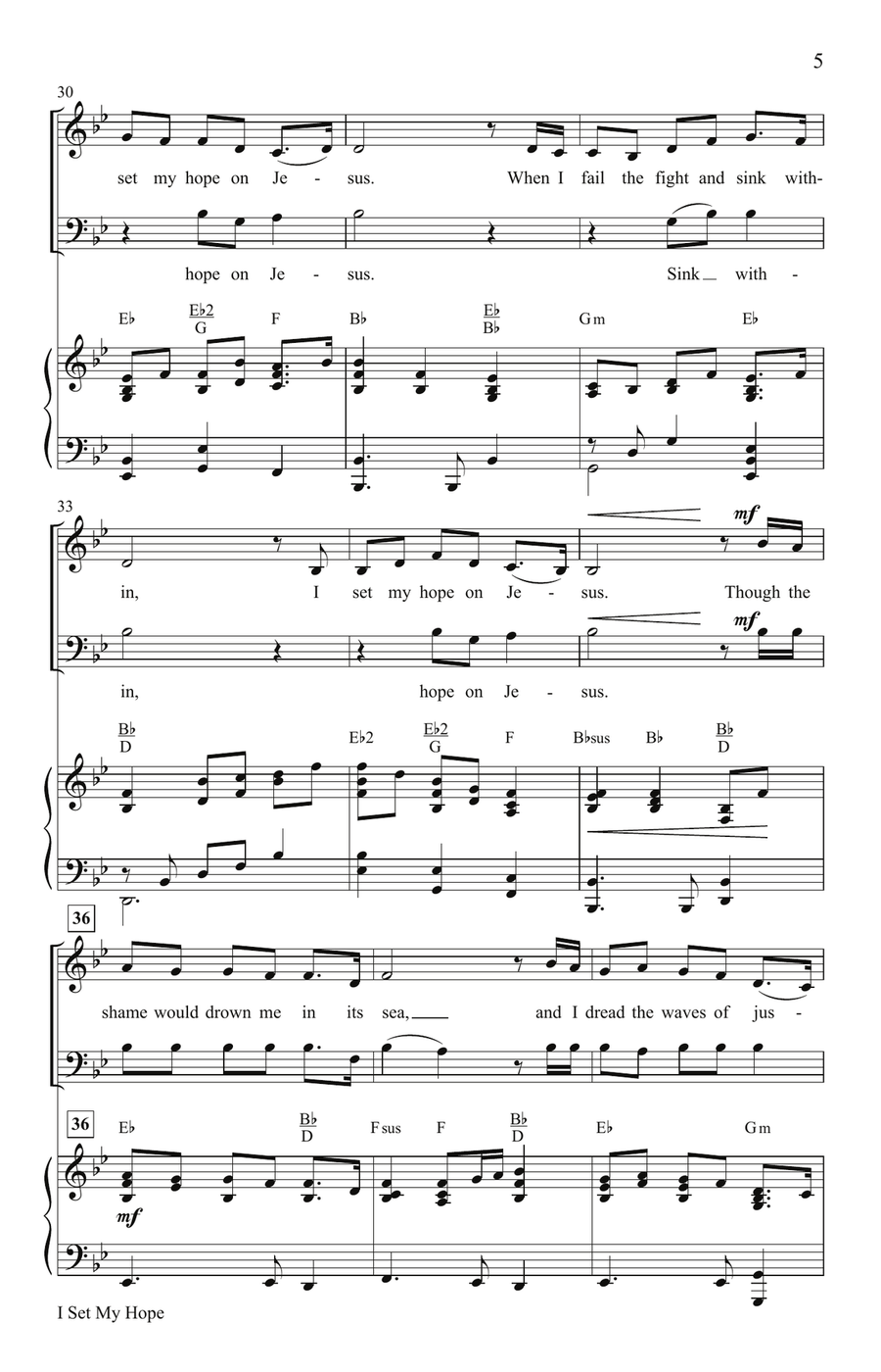 I Set My Hope (Digital) I Set My Hope (Digital) 4-Part scores gallery preview page 5