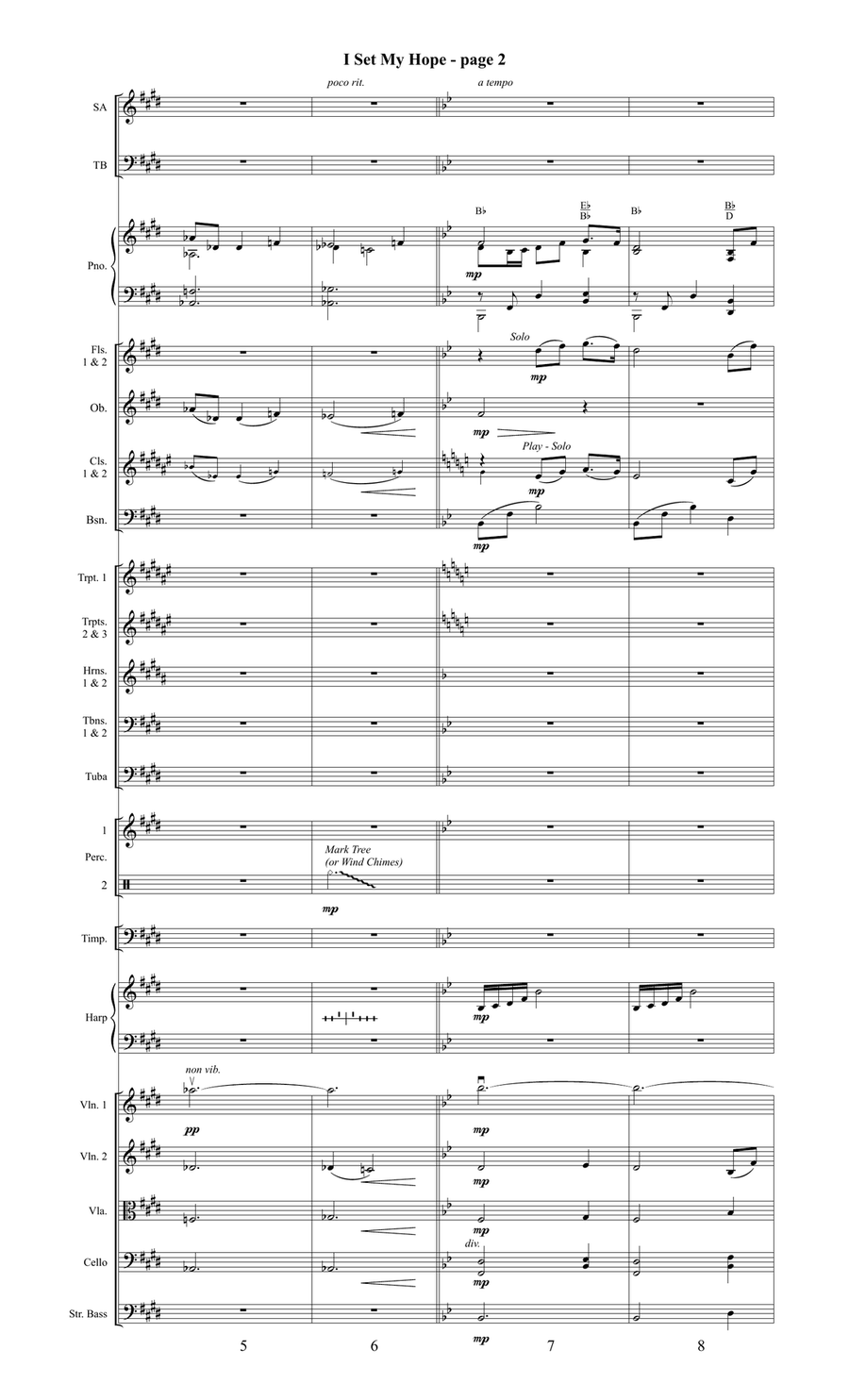 I Set My Hope Orchestration (Digital) 4-Part scores gallery preview page 4