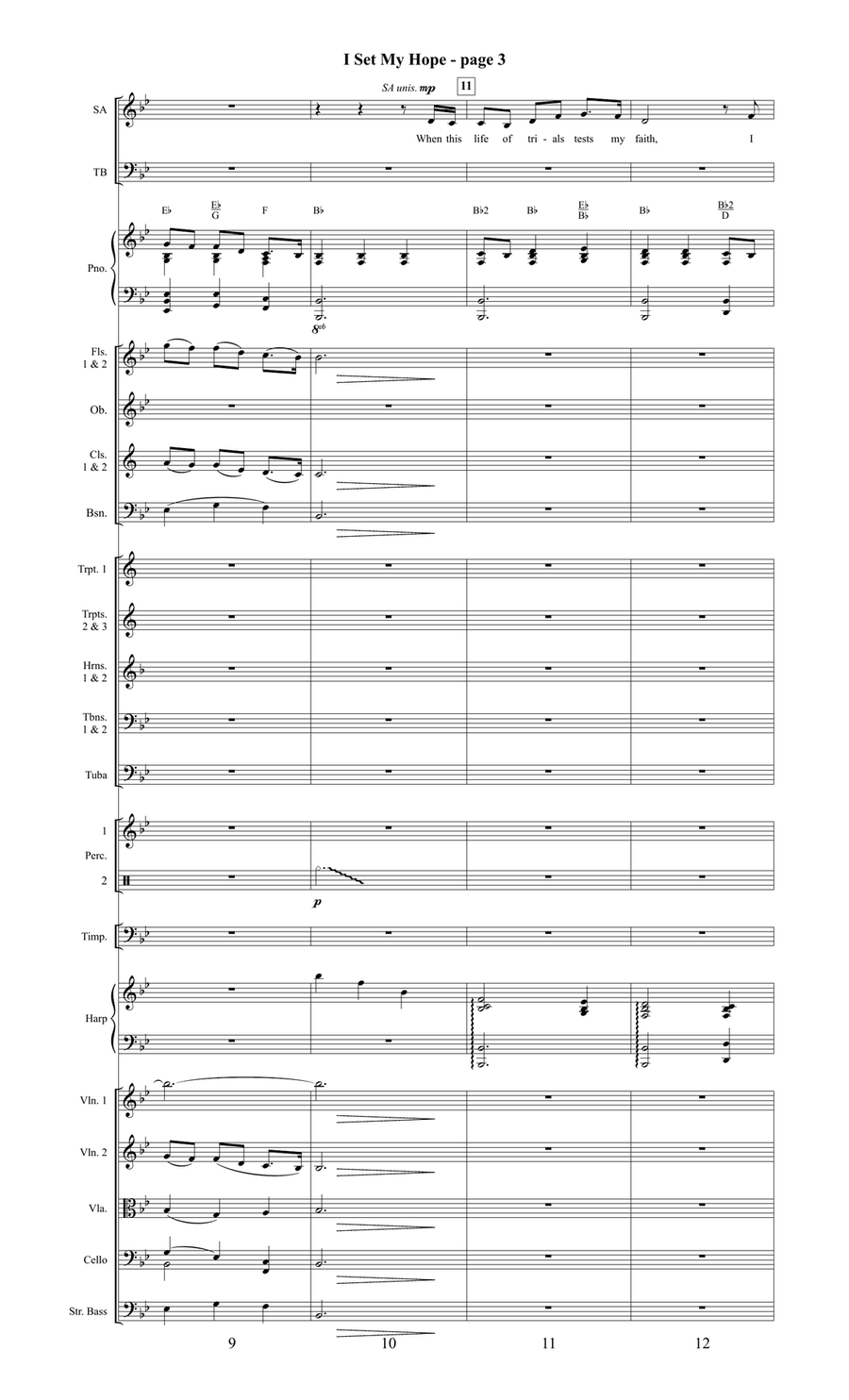 I Set My Hope Orchestration (Digital) 4-Part scores gallery preview page 5