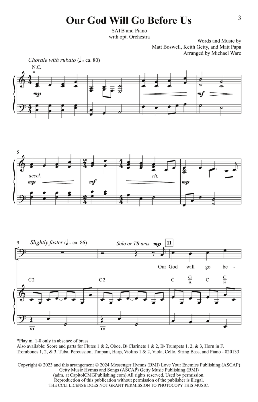 Our God Will Go Before Us (Digital) 4-Part scores gallery preview page 2