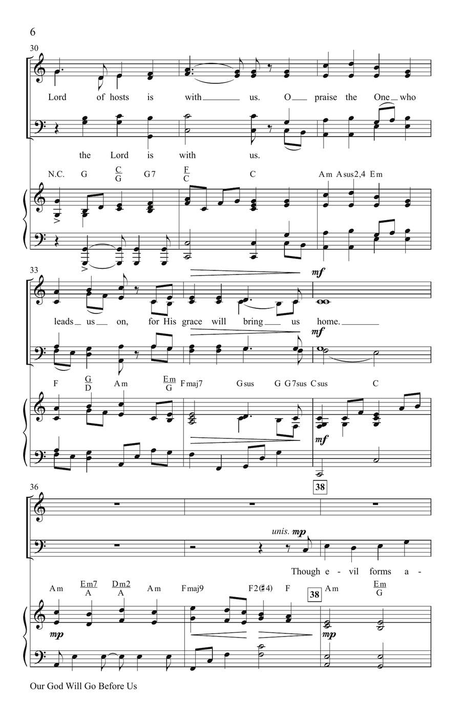 Our God Will Go Before Us (Digital) 4-Part scores gallery preview page 5