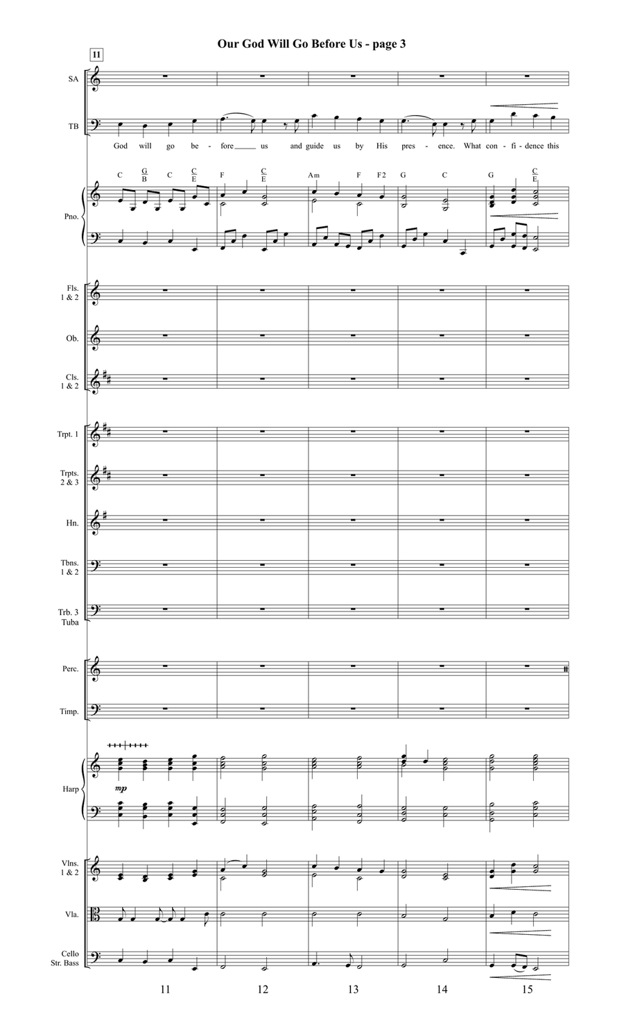 Our God Will Go Before Us Orchestration (Digital) 4-Part scores gallery preview page 5