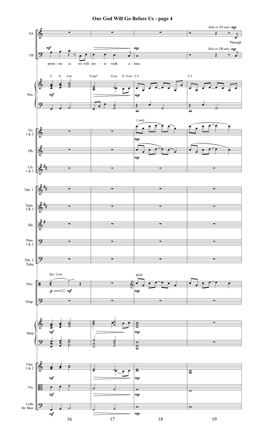 Our God Will Go Before Us Orchestration (Digital) 4-Part scores gallery preview page 6