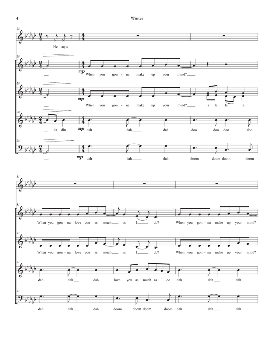 Winter Winter SSAATTBB scores gallery preview page 4