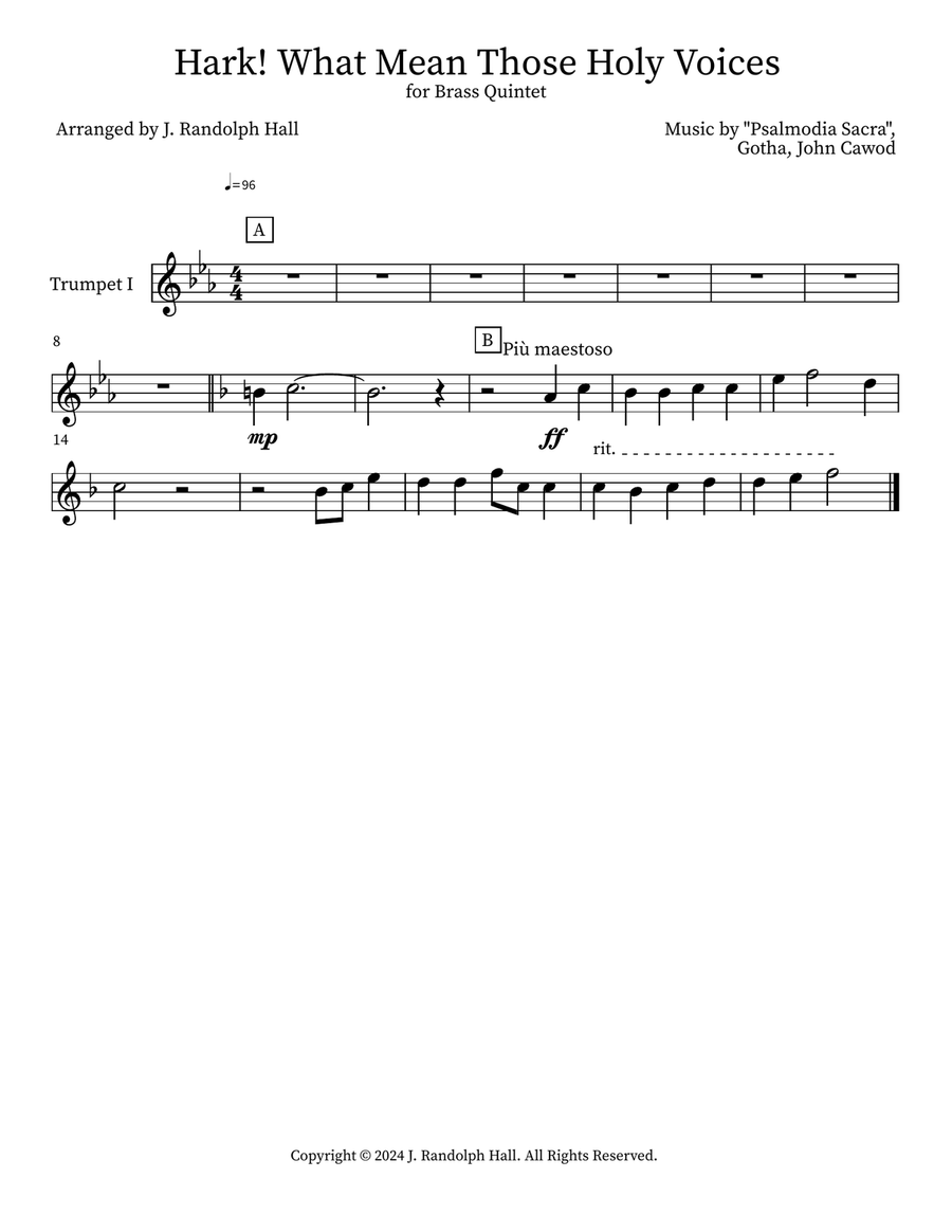 Hark! What Mean Those Holy Voices Small Ensemble scores gallery preview page 4