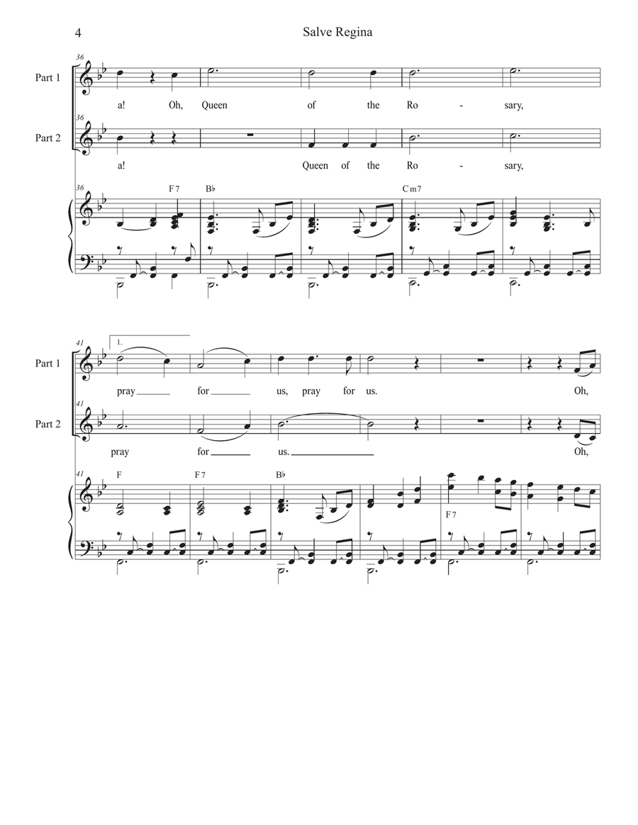 Salve Regina (2-part choir) 2-Part scores gallery preview page 4