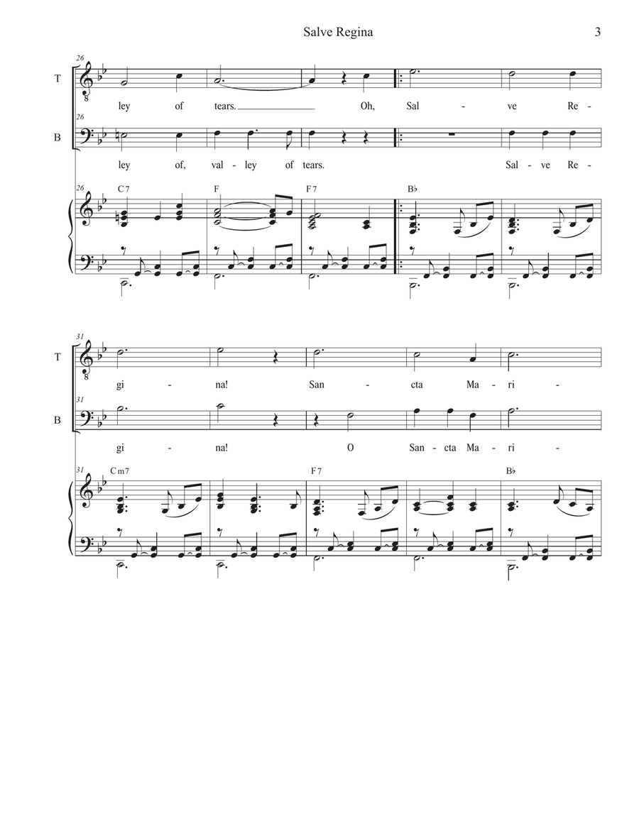 Salve Regina (2-part choir - (TB) TB scores gallery preview page 3