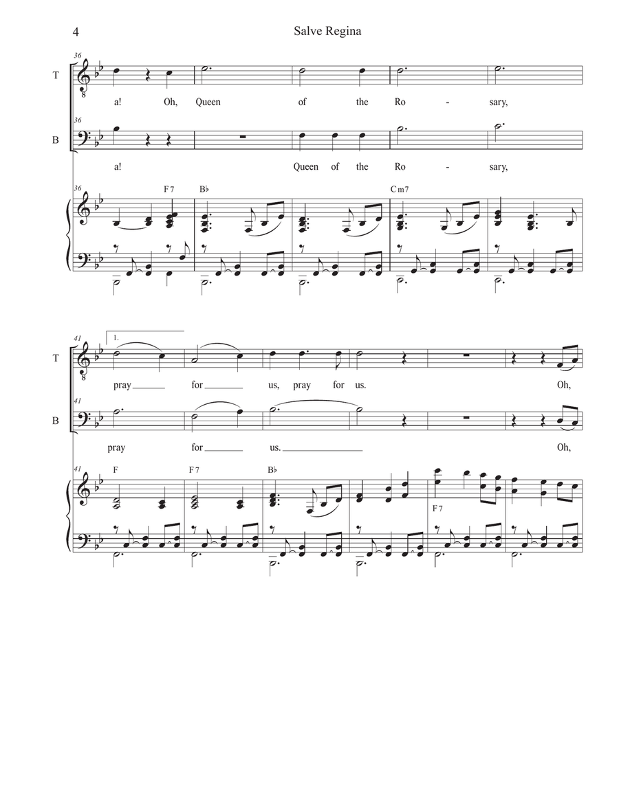 Salve Regina (2-part choir - (TB) TB scores gallery preview page 4