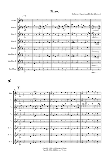 Nimrod (from the Enigma Variations) for Flute Choir