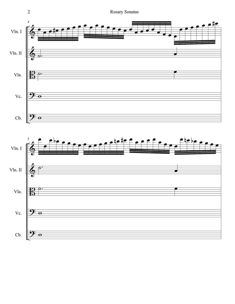 Rosary Sonatas, I. The Annunciation String Orchestra scores gallery preview page 4