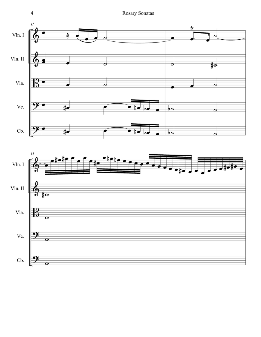 Rosary Sonatas, I. The Annunciation String Orchestra scores gallery preview page 6