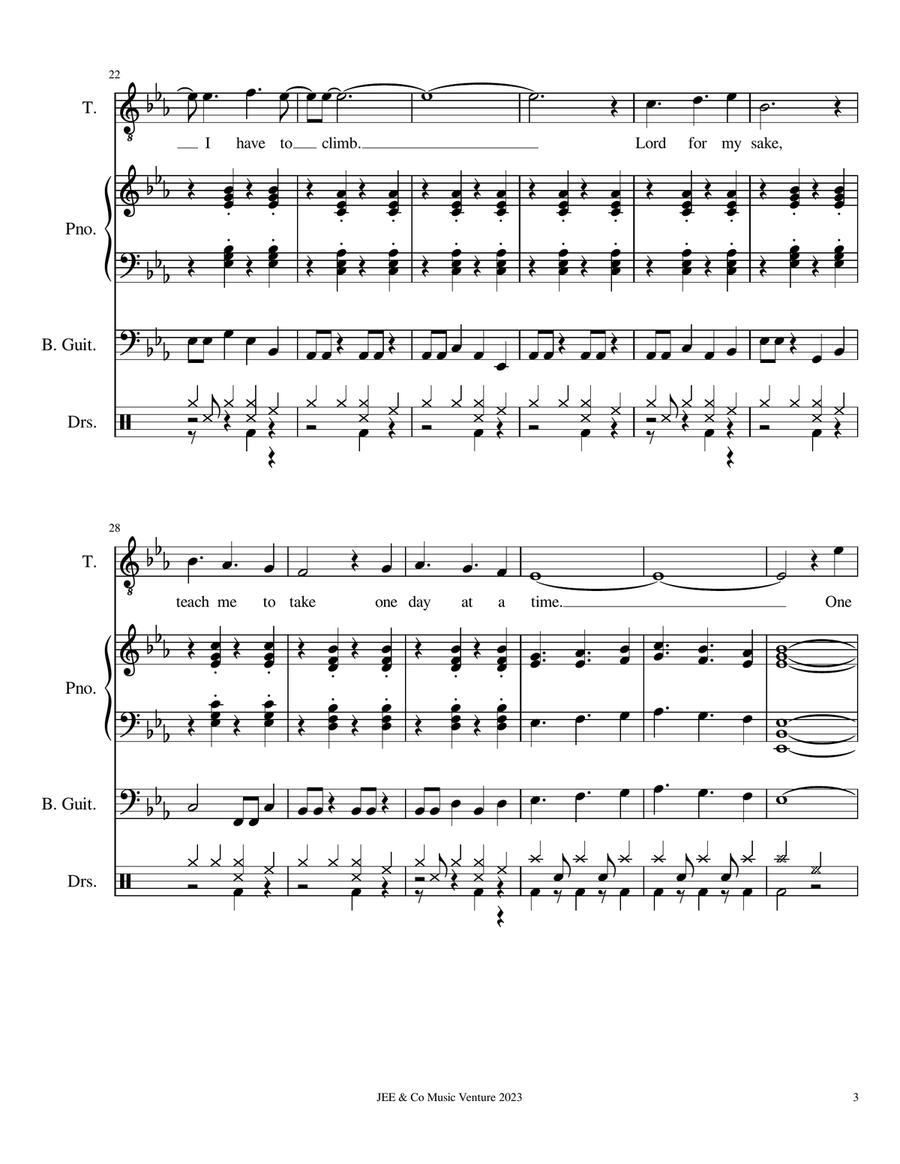 One Day At A Time One Day At A Time A Cappella scores gallery preview page 3