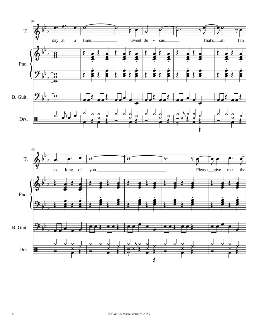 One Day At A Time One Day At A Time A Cappella scores gallery preview page 4