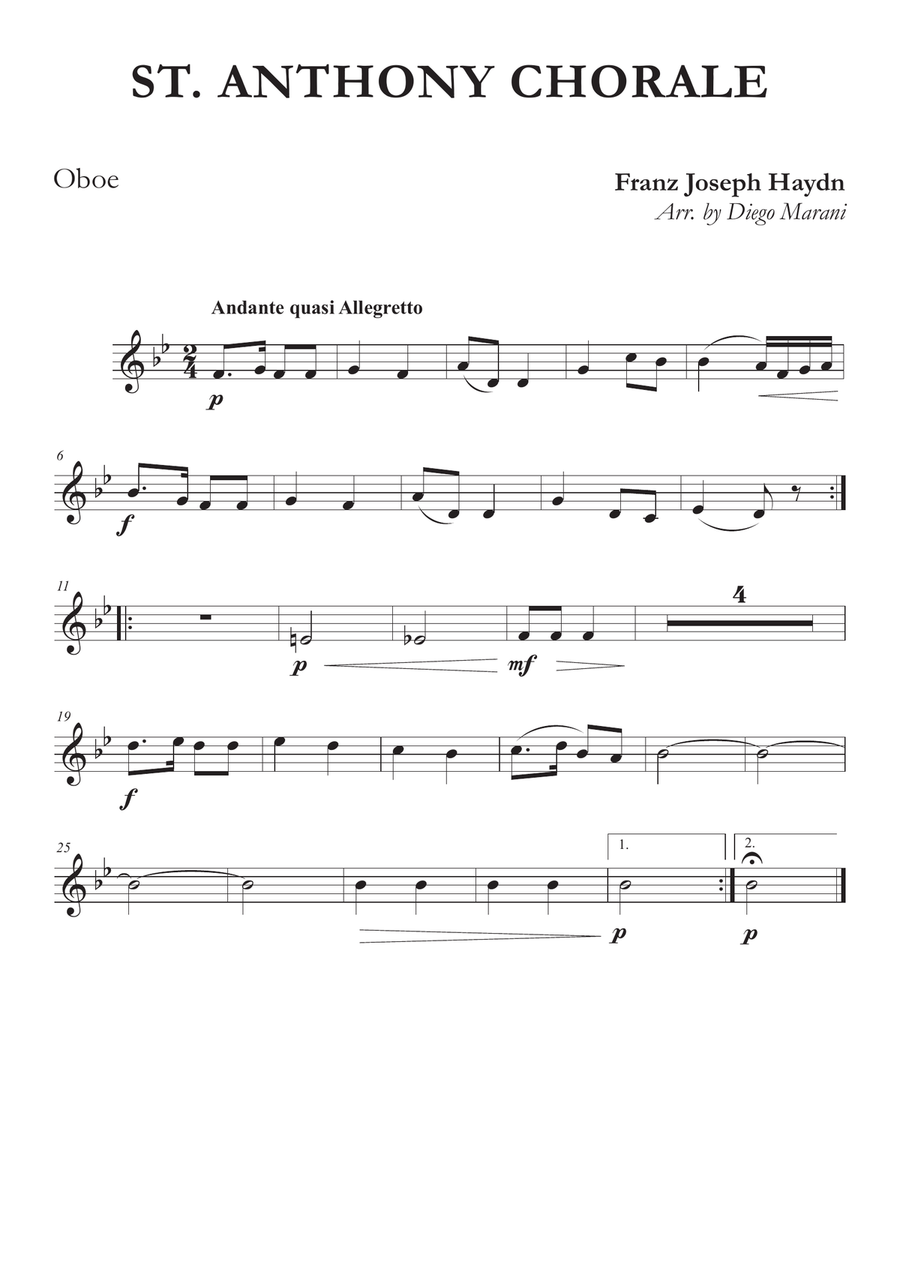St. Anthony Chorale for Woodwind Quintet Woodwind Quintet scores gallery preview page 2