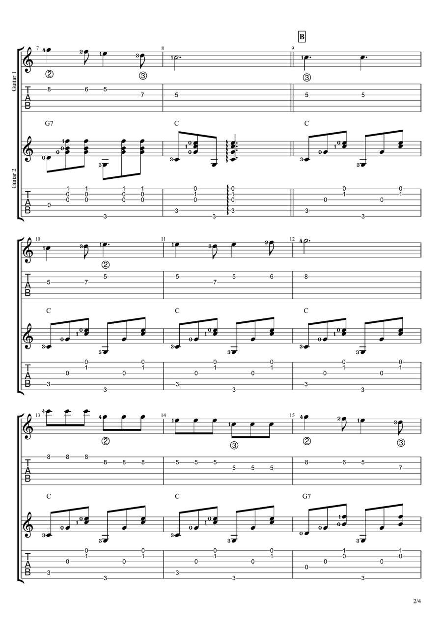 Row, Row, Row Your Boat Row, Row, Row Your Boat Guitar Ensemble scores gallery preview page 2