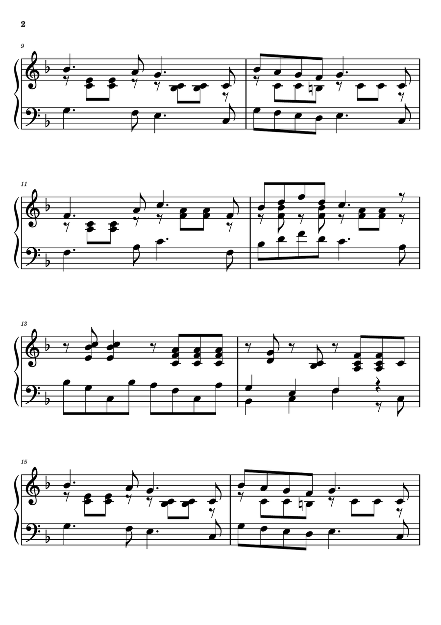 The Happy Farmer | LARGE PRINT | Piano Solo Chamber Music scores gallery preview page 2