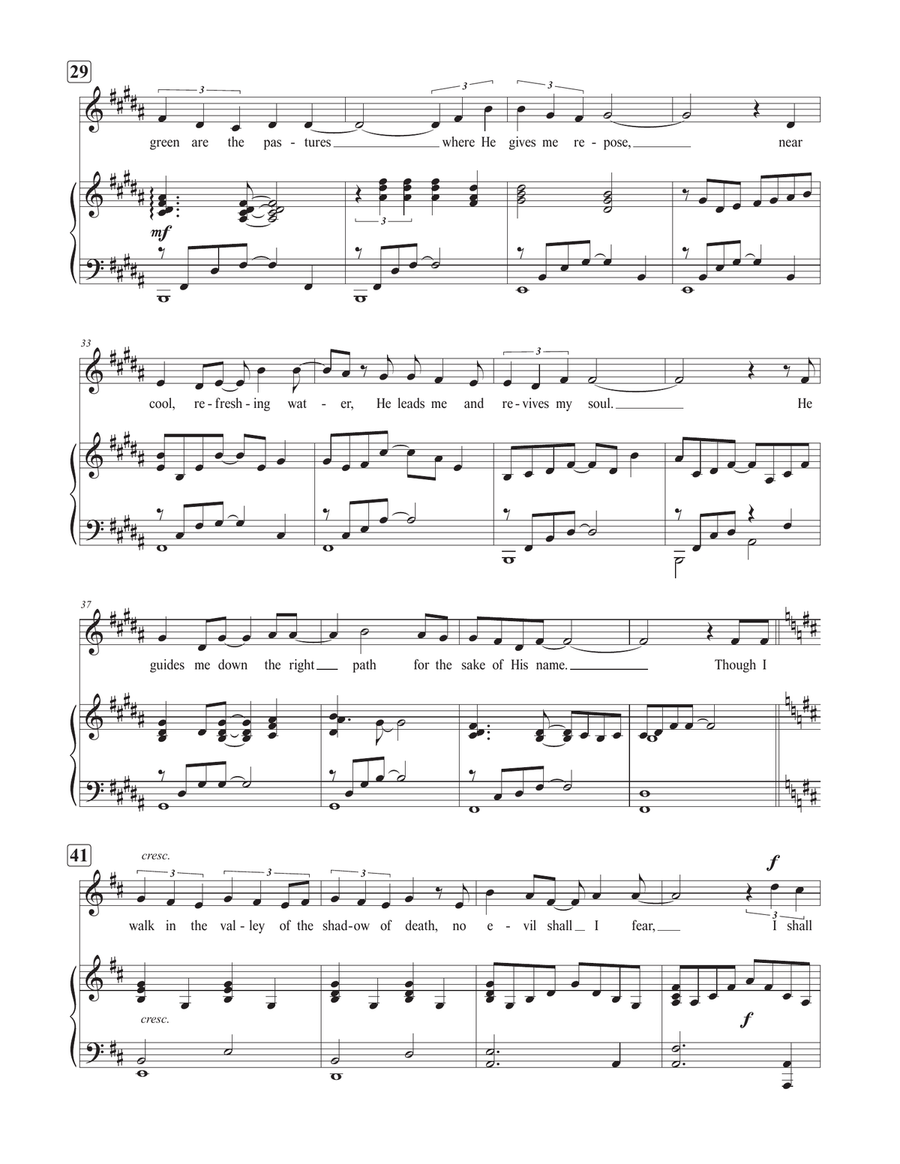Psalm 23: The Lord is My Shepherd Voice scores gallery preview page 3
