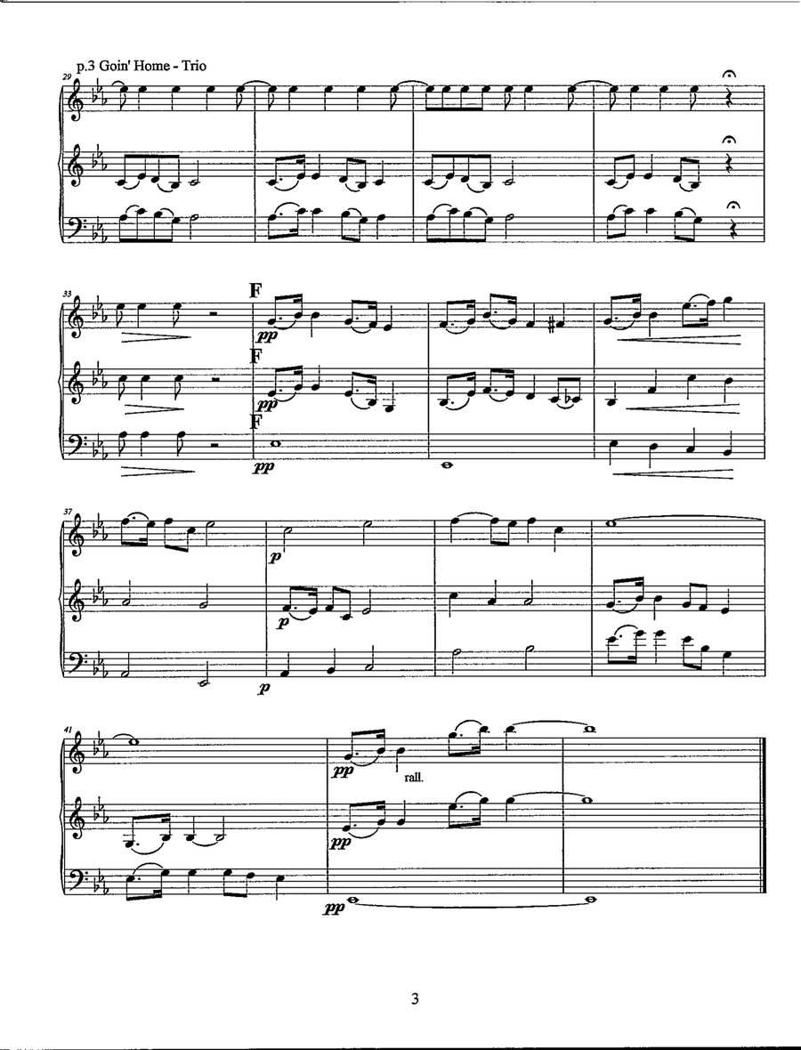 Goin' Home (from New World Symphony) String Trio scores gallery preview page 4