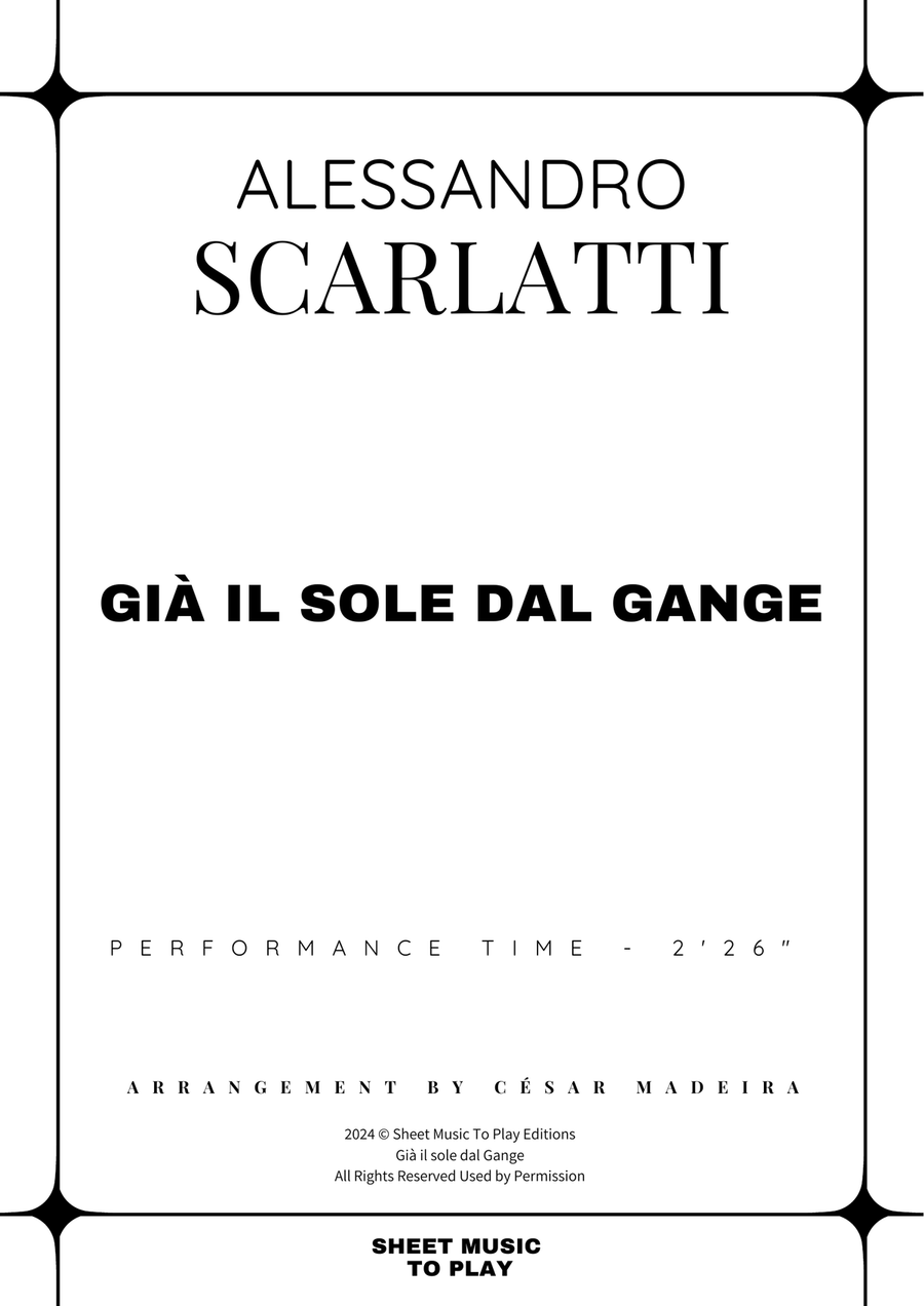 Scarlatti - Già il sole dal Gange - Voice and Piano - Db Major Piano, Vocal scores gallery preview page 2