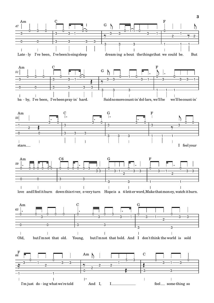 Counting Stars Counting Stars Acoustic Guitar scores gallery preview page 3