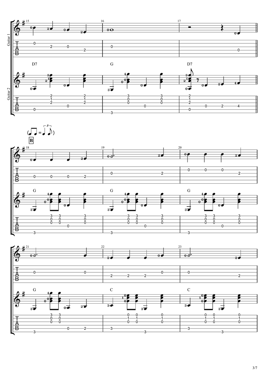Worried Man Blues Worried Man Blues Guitar Ensemble scores gallery preview page 3