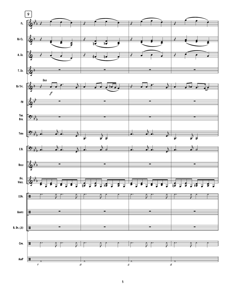 Dream On Dream On Marching Band scores gallery preview page 4