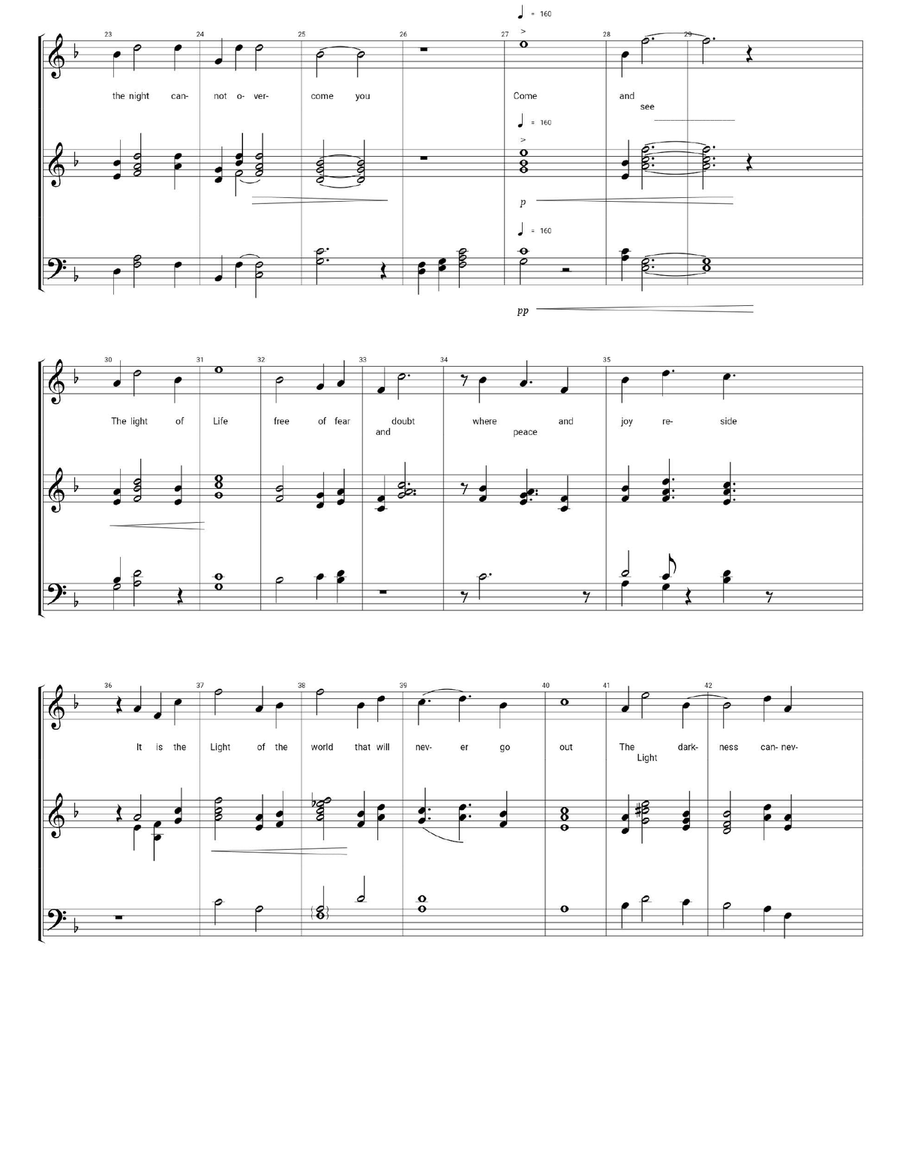 The Light of Life for All to See Piano Solo scores gallery preview page 2