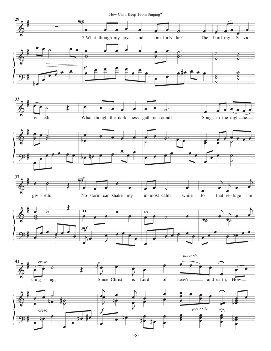 How Can I Keep From Singing? Voice scores gallery preview page 3
