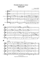 Chopin: Prelude No 20 in C Minor Op.28 No.20 - wind quintet Woodwind Quintet scores gallery preview page 3
