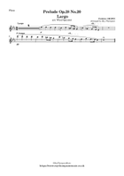 Chopin: Prelude No 20 in C Minor Op.28 No.20 - wind quintet Woodwind Quintet scores gallery preview page 4
