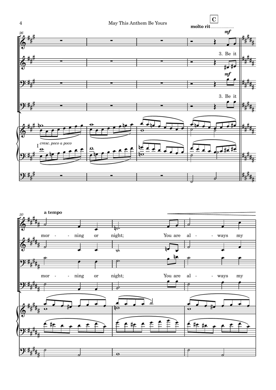 May This Anthem Be Yours May This Anthem Be Yours 4-Part scores gallery preview page 4