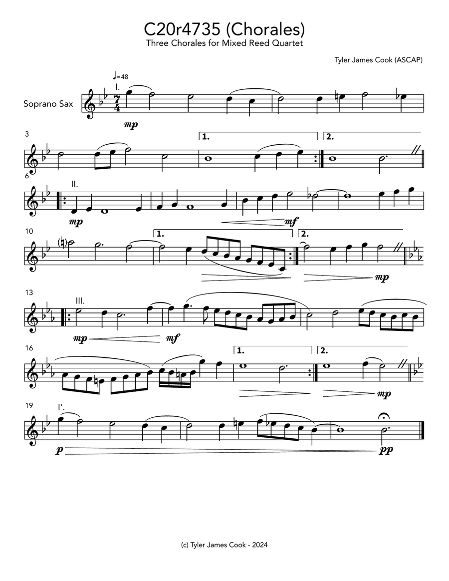 C20r4735 (Chorales) Small Ensemble scores gallery preview page 4