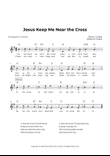 Jesus Keep Me Near the Cross (Key of G Major)