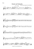 Ronde and Saltarello for Flute and Cello Duet Flute scores gallery preview page 4