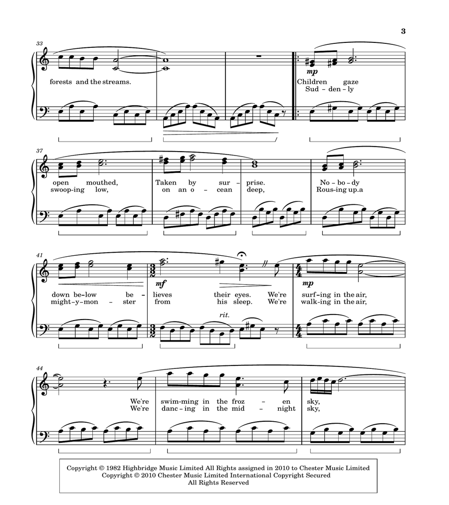Walking In The Air Walking In The Air Piano, Vocal scores gallery preview page 3