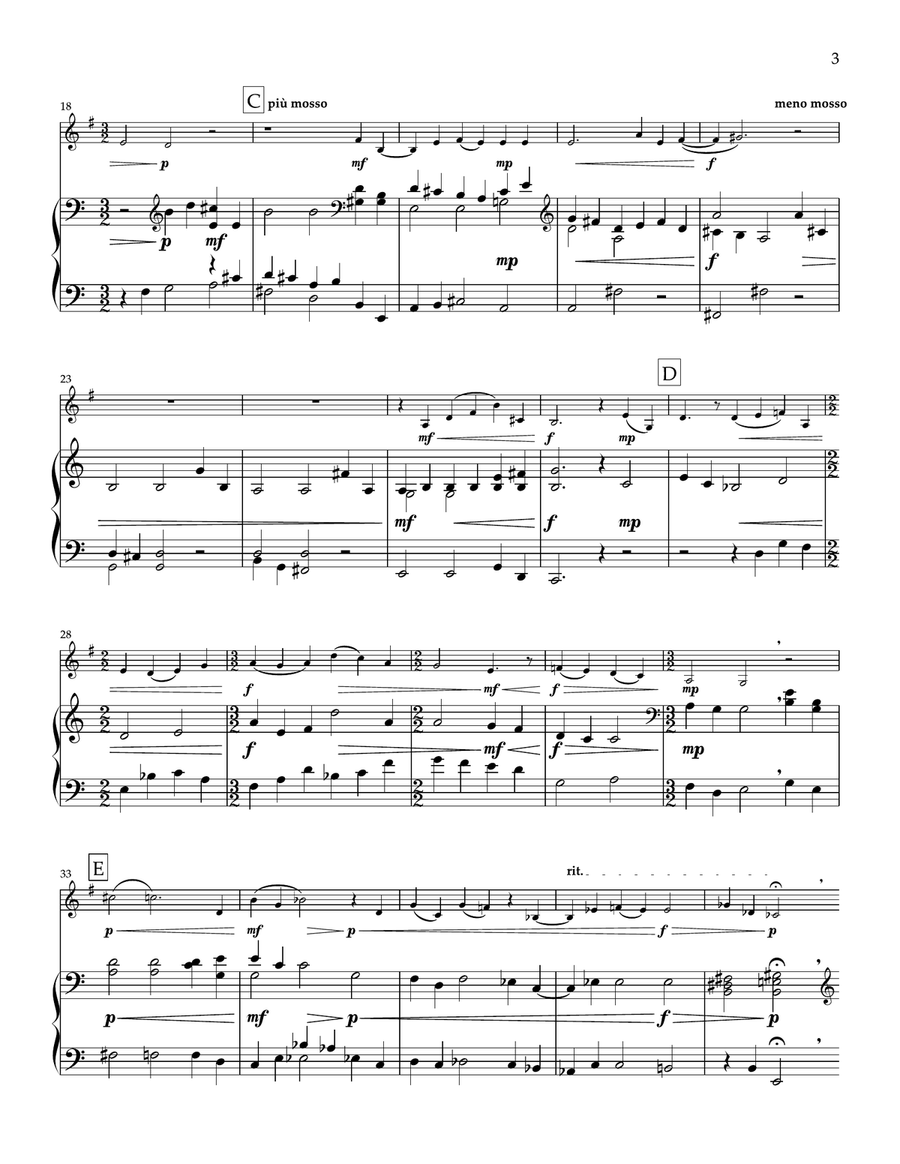 Fantasy Duo on Jesus Calls Us for Solo Horn in F and Piano Brass Duet scores gallery preview page 2