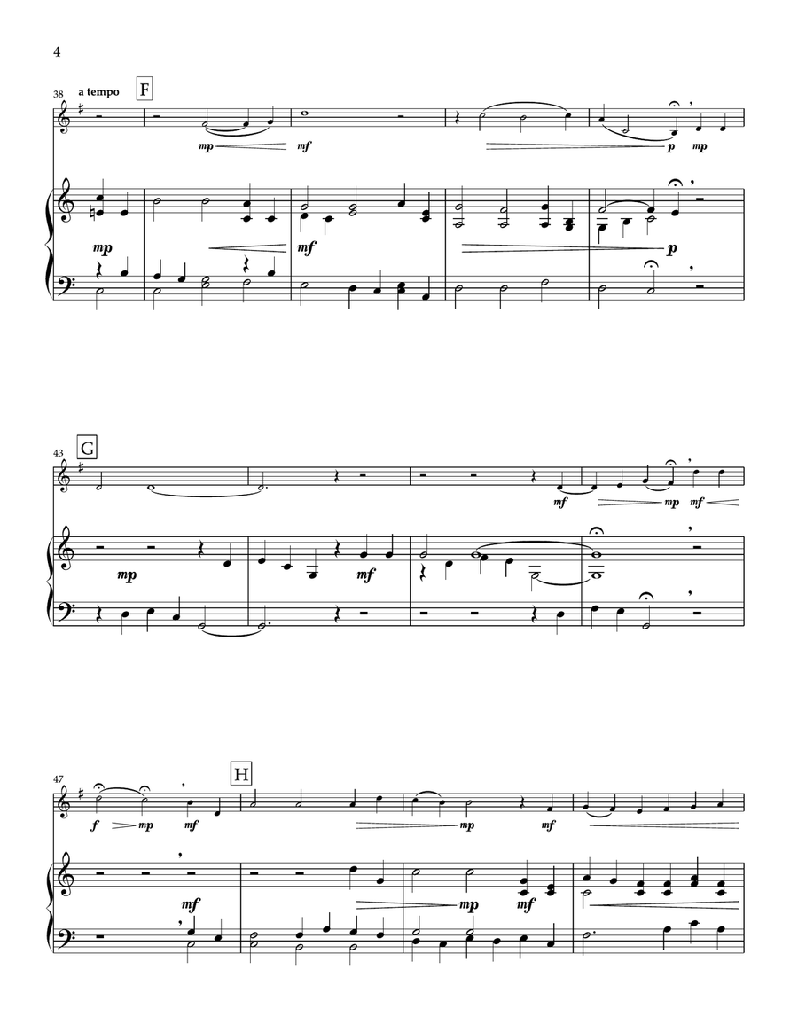 Fantasy Duo on Jesus Calls Us for Solo Horn in F and Piano Brass Duet scores gallery preview page 3