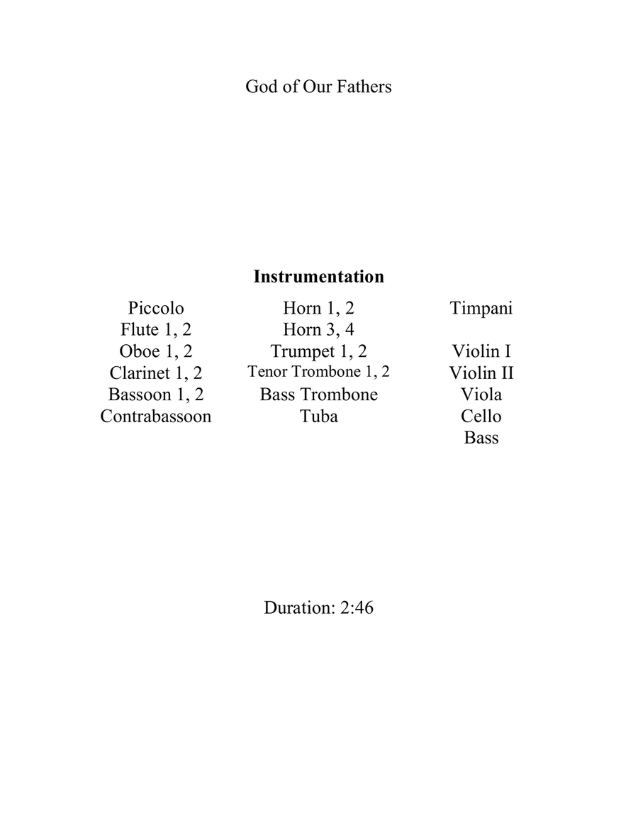 God of Our Fathers God of Our Fathers Full Orchestra scores gallery preview page 2