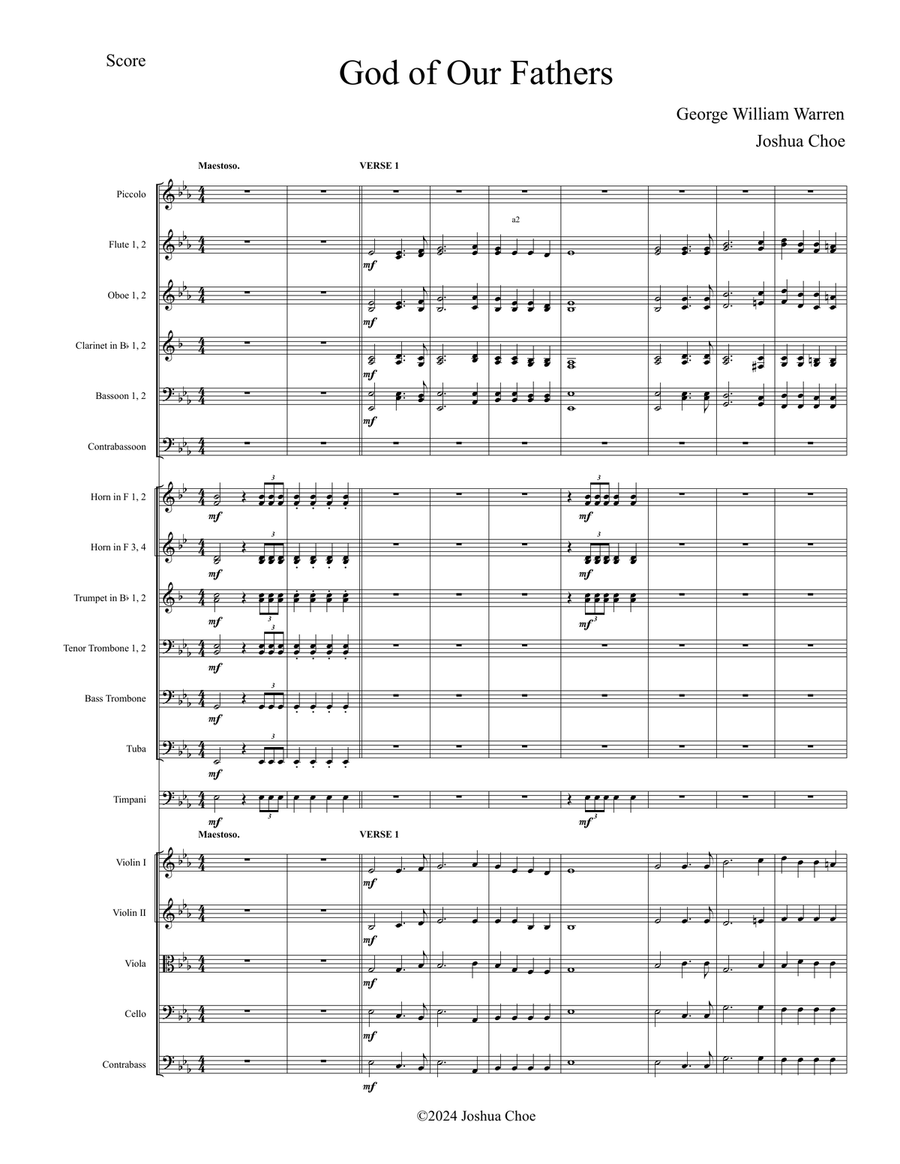 God of Our Fathers God of Our Fathers Full Orchestra scores gallery preview page 3