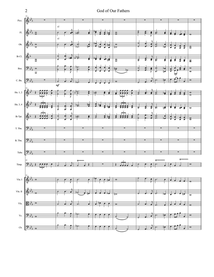 God of Our Fathers God of Our Fathers Full Orchestra scores gallery preview page 4