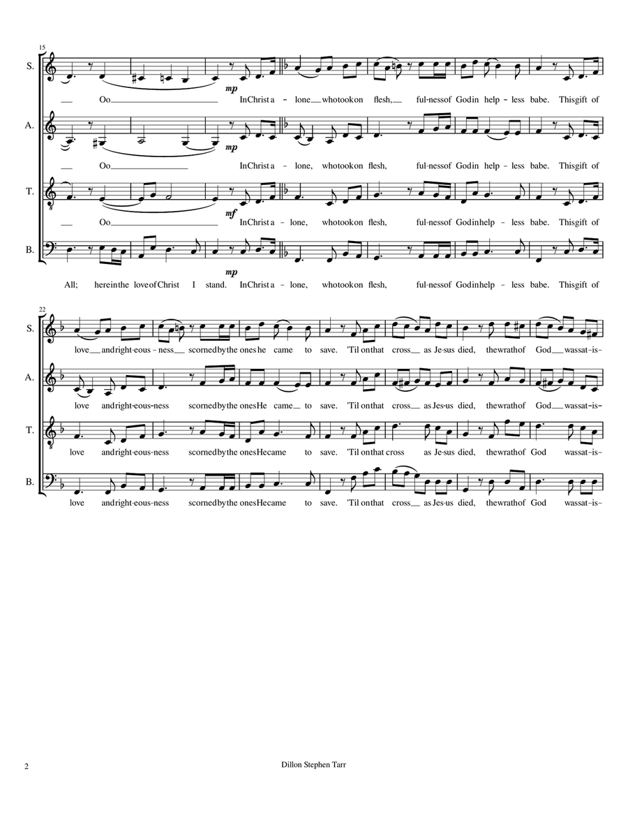In Christ Alone In Christ Alone 4-Part scores gallery preview page 2