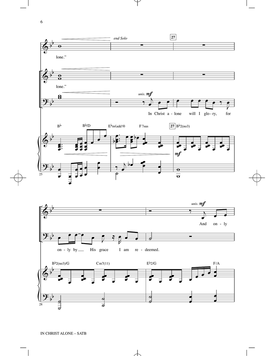 In Christ Alone In Christ Alone 4-Part scores gallery preview page 5